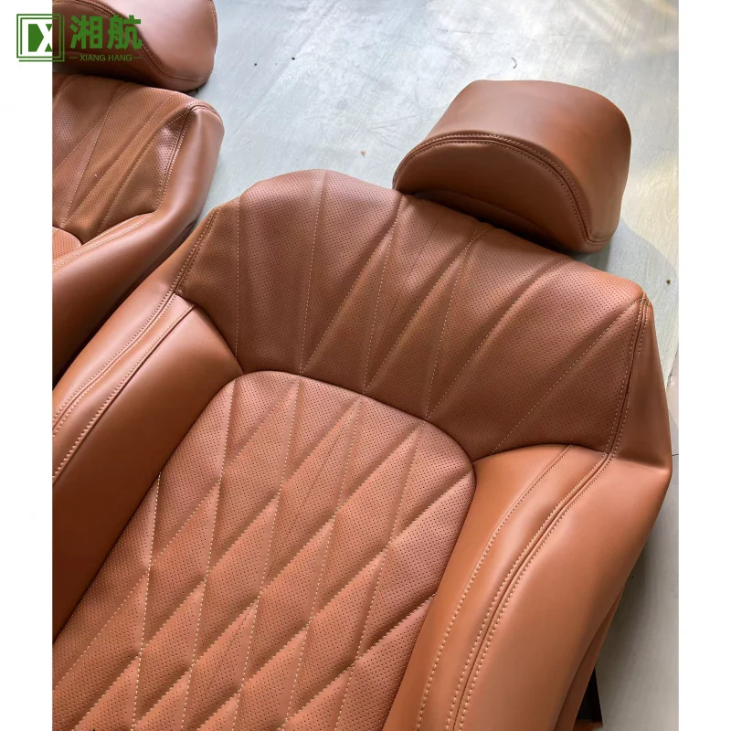 Suitable   for BMW Audi Dodge Van Cars Brown Nappa Leather Full Replacement Car Seat Cover