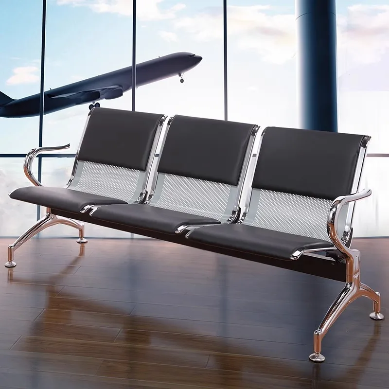 Three-person  Airport stainless steel bench Hospital waiting chair Public row rest seat Infusion chair