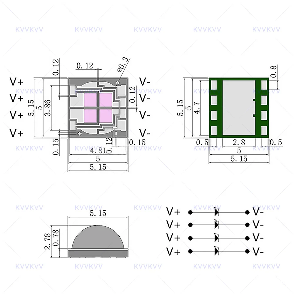 10W LED 5050 365nm 370nm 380nm 385nm 400nm 395nm 410nm UV Lampada viola con 20MM PCB Perline fai da te Sorgente luminosa in ceramica ad alta potenza