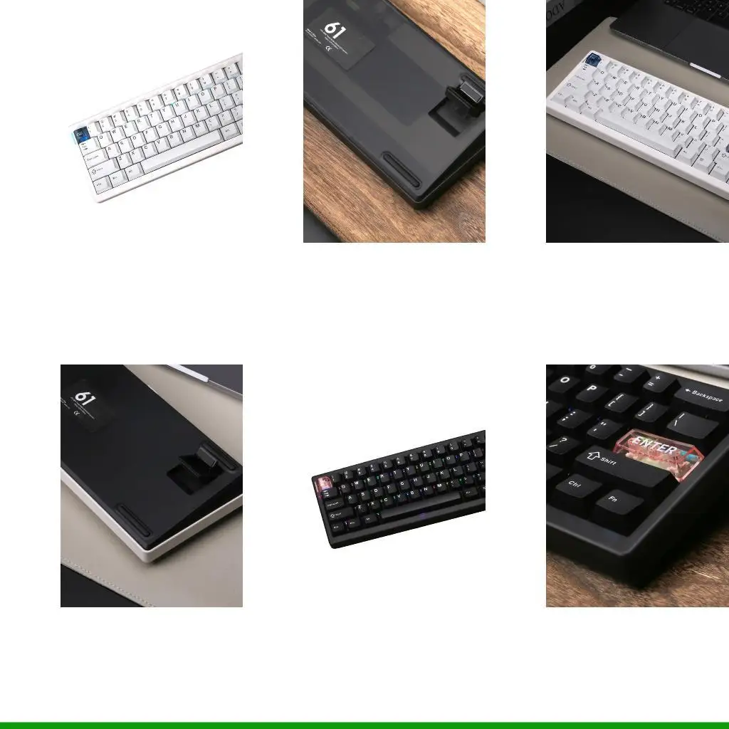 

U55C QK61 V2 Hot Swappable 60% Механическая клавиатура для игр и набора текста с подсветками и с помощью программируемости