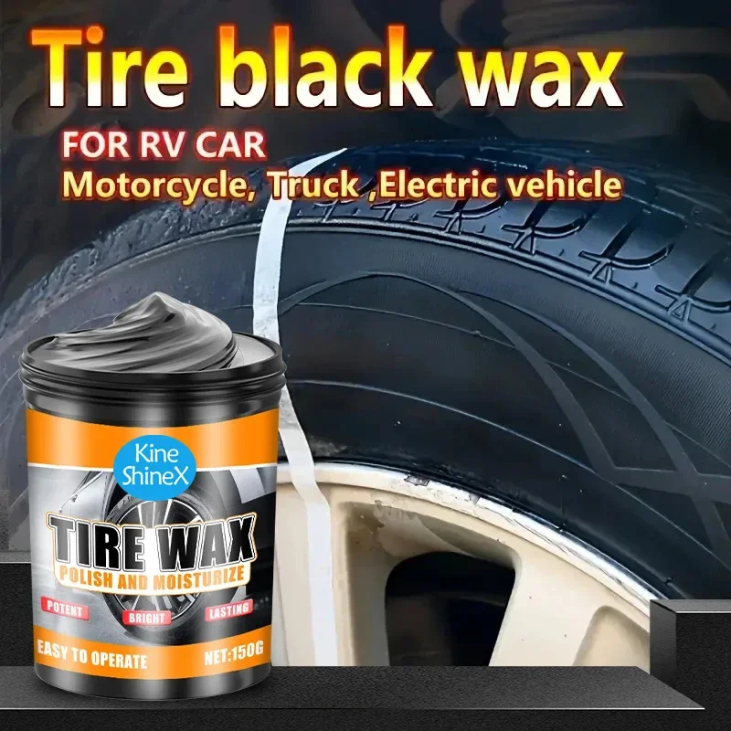 150g Car, Motorcycle, Truck Tire Wax Universal Rubber, Plastic, Leather Polishing and Refurbishing Agent European Bestseller