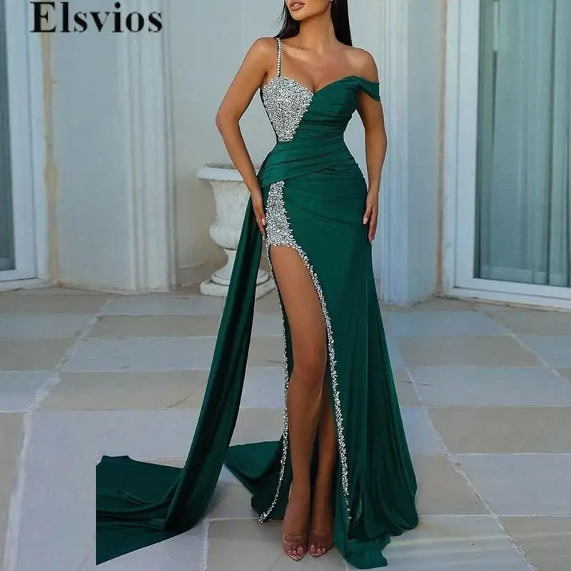 Women Elegant Ribbon Contract Color Party Dress Chic 2024 Sparkle Bodycon Evening Dress Sexy Winter High Split Asymmetric Dress