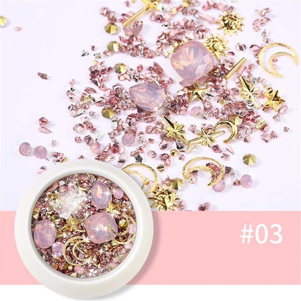 Ensemble de 6 pointes de Nail Art en strass, Styles mixtes, décor de manucure pour femmes et filles, fournitures légères pour Nail Art, cadeau