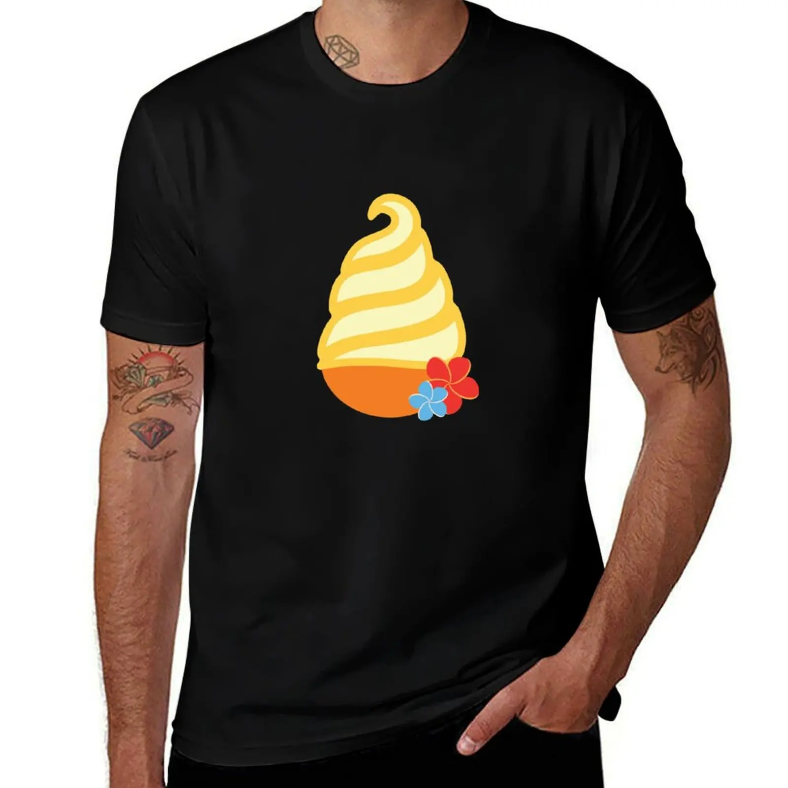 Dole Whip & Flowers T-Shirt Casual Basic Street Style T-Shirt