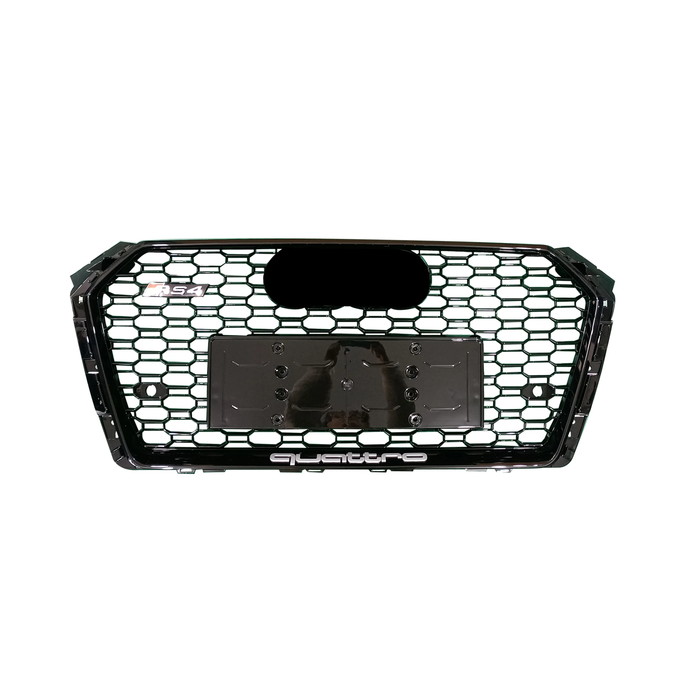 High quality Auto front grille for Audi A4 S4 upgrade to 2020-2021 RS4 Silver gloss black frame bumper grille ABS material