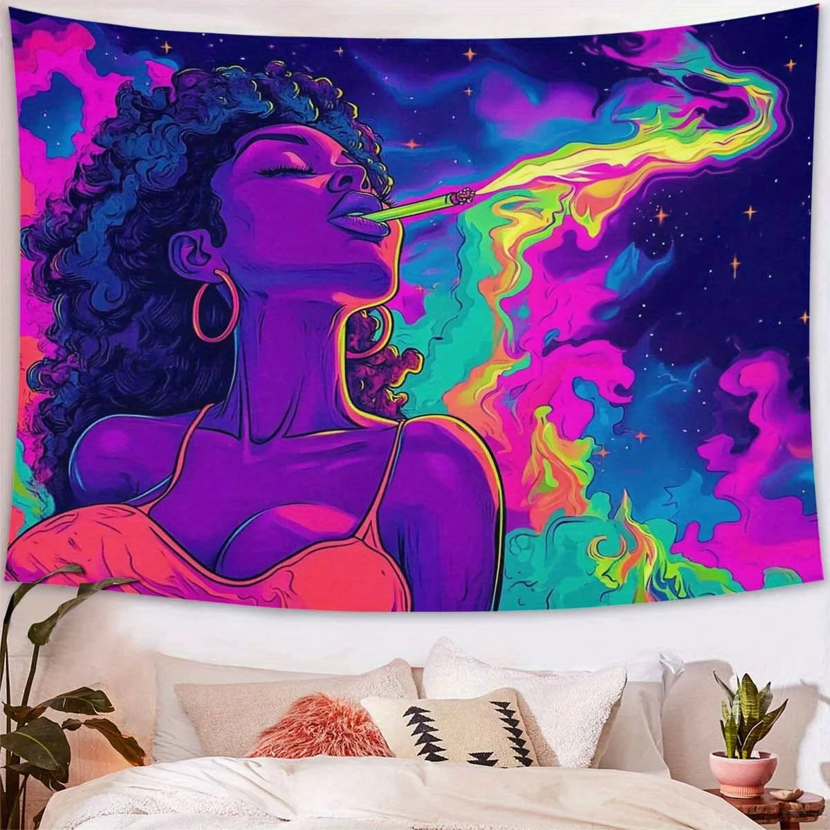 Psychedelic Dream Tapestry: Vibrant, Enchanting, and Fantastically Unique Wall Art for a Bold Decor Statement