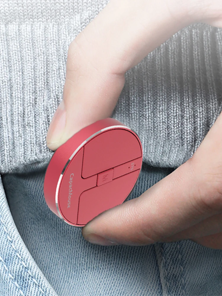 Ratón inalámbrico ultrafino para ordenador, Mini ratón capacitivo de 3 DPI ajustable, inalámbrico con receptor USB para ordenador portátil y PC