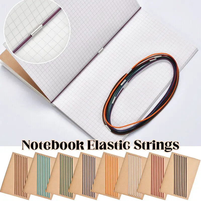 10Pcs Spare Rubber Band Notebook Accessories Elastic String Cord Replacement Notebook Repair Elastic String Bungee Cord