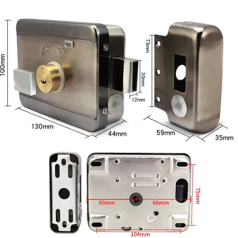 12V  Intercome Compatible Lock For Access Control System Electric Swing Gate Lock Optional Remote Controller Ewelink Wifi App