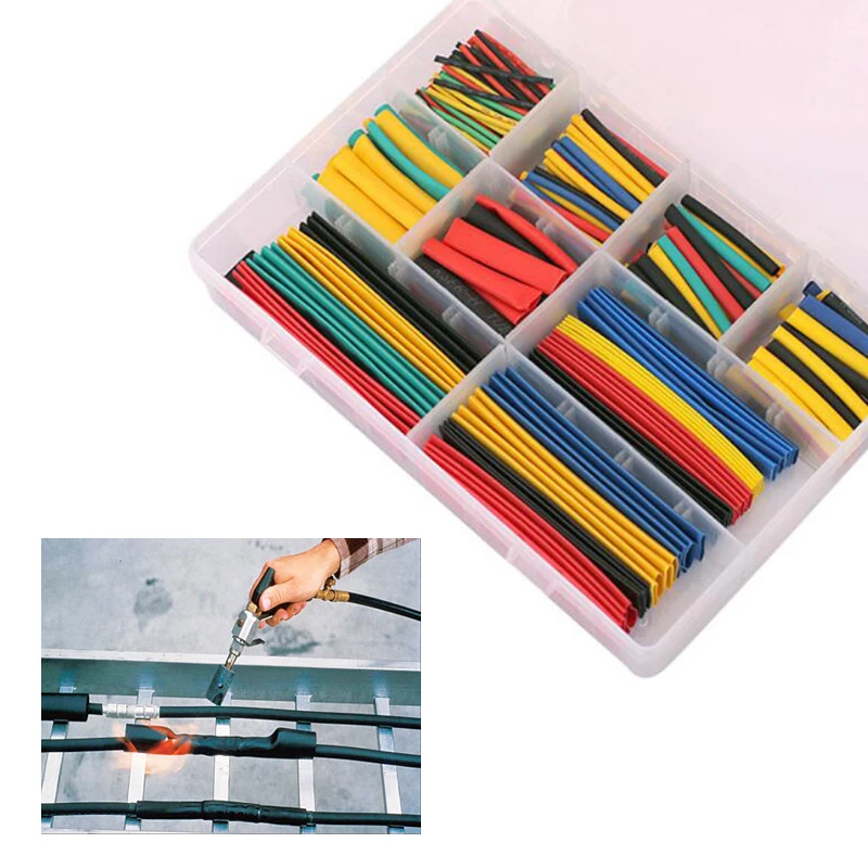 Set di 328 Tubi Termorestringenti Assortiti, Rapporto 2:1, Kit Isolante per Cavi e Fili
