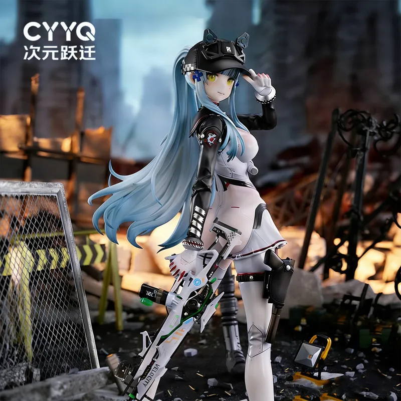 

Cyyq Girls Frontline Hk416 Fully Painted Blue Haired Sniper Mecha Girl Figure Desktop Ornament Collectible Gift For Anime Fans