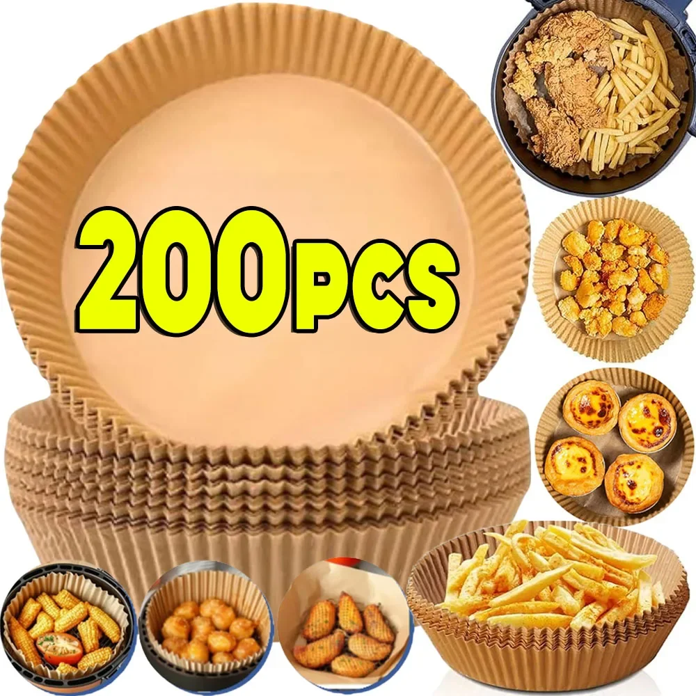 Ronde Lucht Friteuse Papier Wegwerp Anti-Stick Airfriteuse Bakpapier Magnetron Pot Olie Absorberende Voeringen Keuken Accessoires