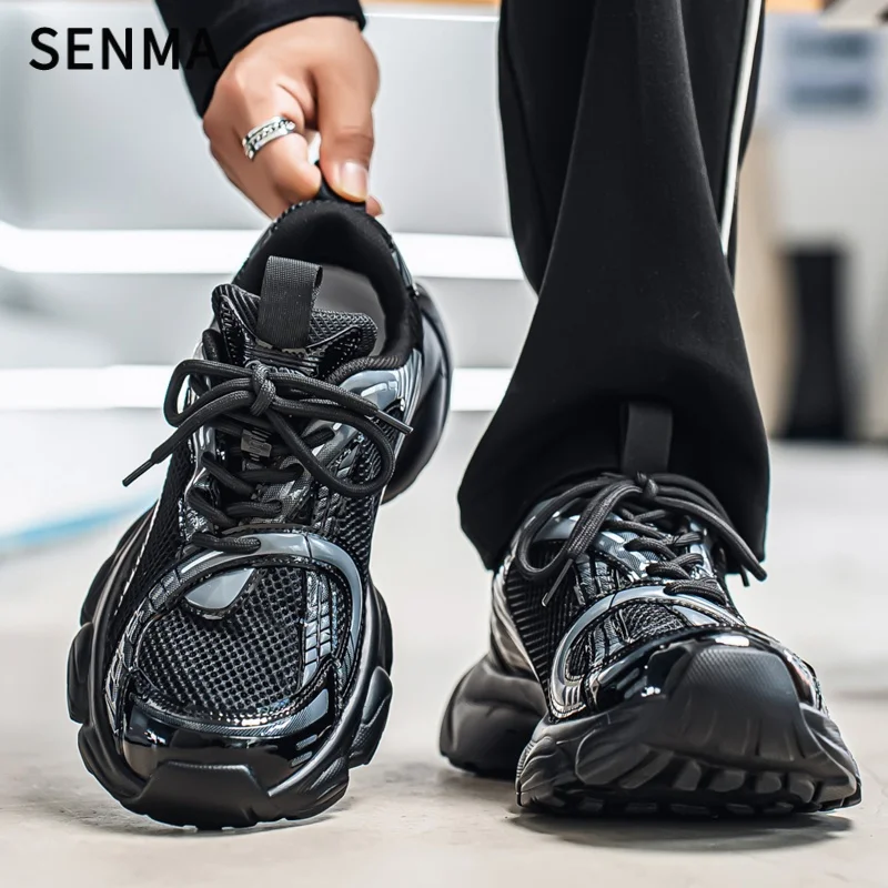 

SENMA Men's Thick Bottom Running Shoes 2025 Height Increase Casual Shoes Men's Mesh Sneakers Men's Tennis Shoes Running Shoes