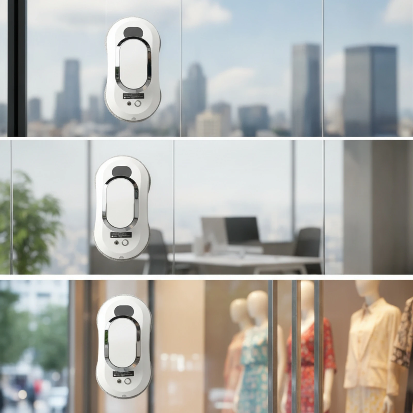 Robotic Window Cleaner Electric Window Robot Cleaner Filaire Design with Remote Control for Tall Glass