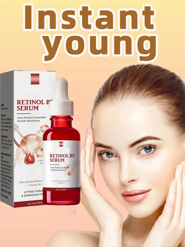 

Instant Retinol Wrinkle Remover Face Serum Firming Lifting Anti-Aging Liquid Fade Fine Lines Whitening Korean Skin Care Products