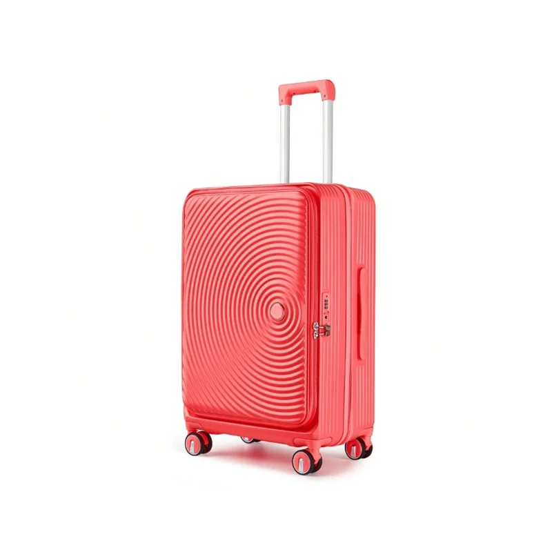 2024 PU Leather Spinner Suitcase Trolley Luxury Brand Check In Cabin Rolling Luggage With Wheels