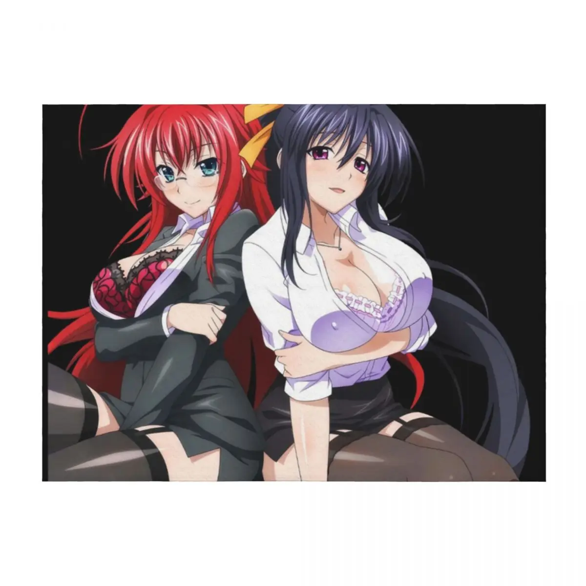 

himejima akeno and rias gremory Throw Blanket Summer Beddings Flannels for winter Sofa Blankets