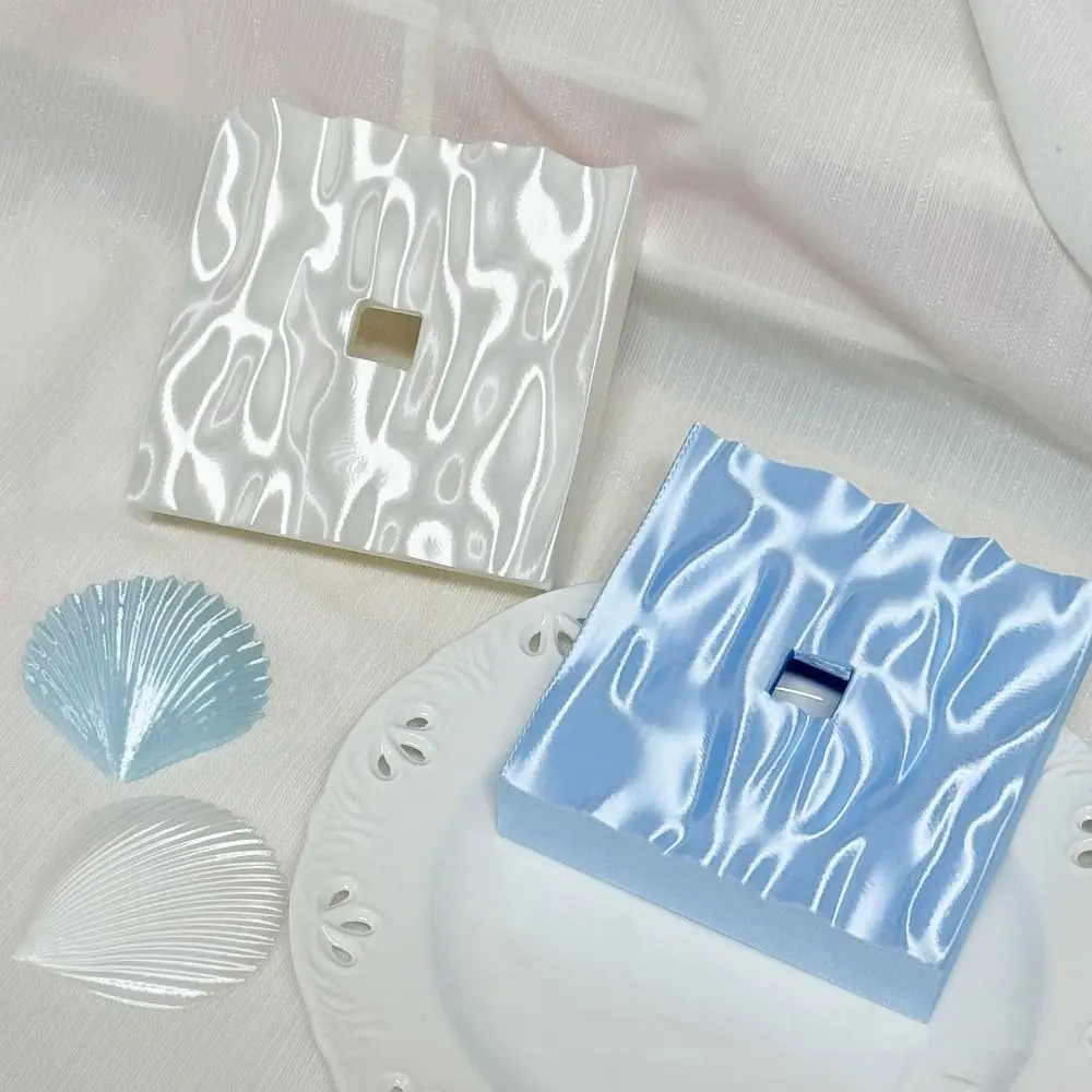 3D Printed Light Switch Protector Three-Dimensional Shape High Appearance Level Nautical Light Switch Cover Blue Water Ripple
