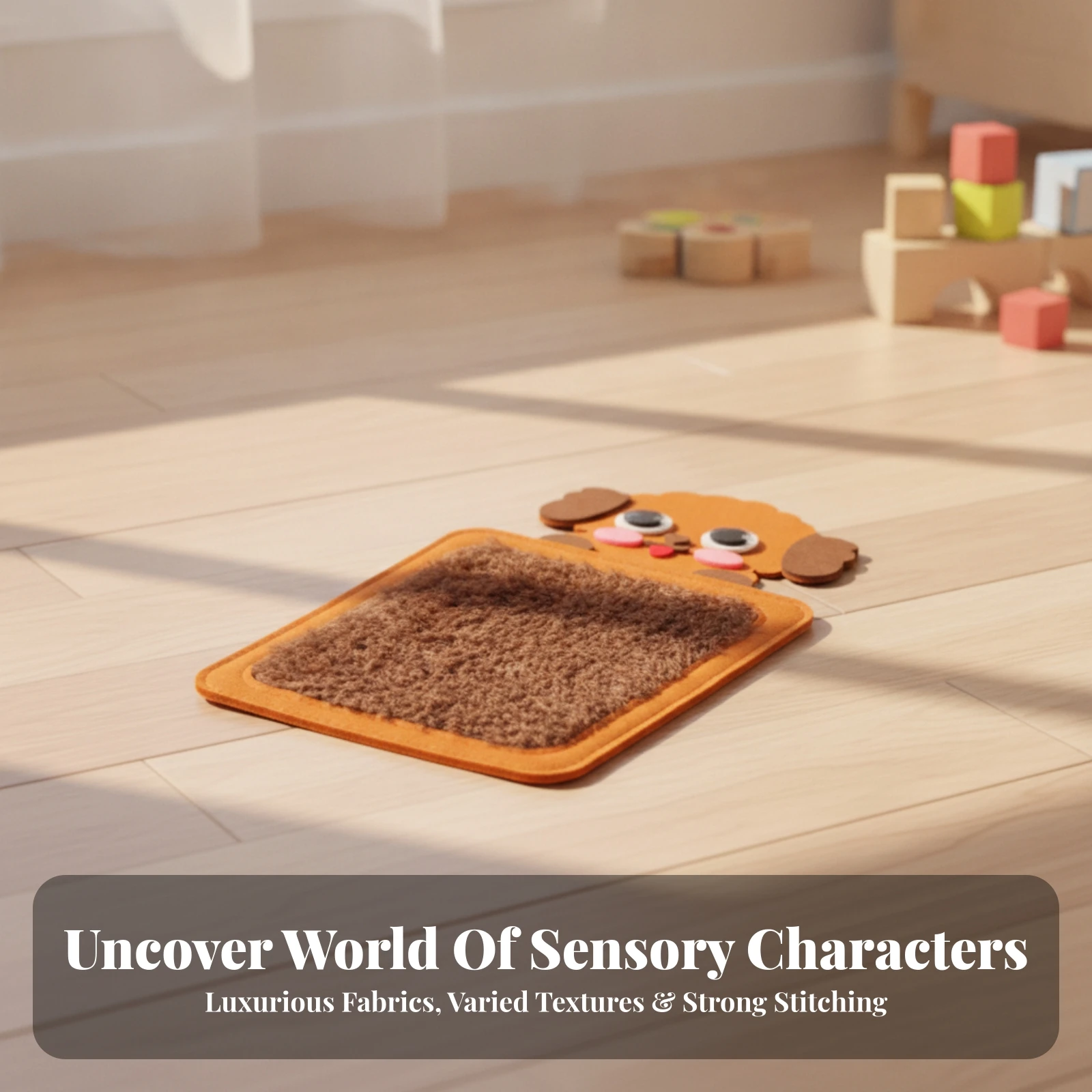 Sensory Pad Hand-Eye Coordination Sensory Mat Felt Board Portable Toy Educational for Toddlers, Quiet Time, Travel