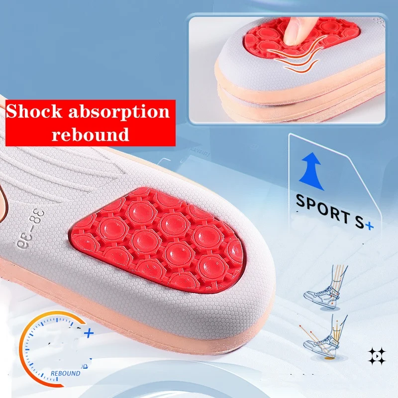 Anti-roll Sports Insoles TPU Arch Protection Shock-absorbing Special Basketball Running Insoles For Men