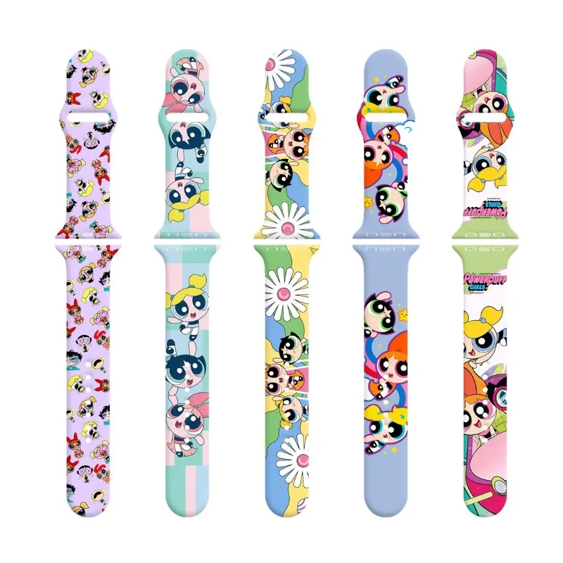 The Powerpuff Girls Strap for Apple Watch Band 44mm 40mm 45mm 41mm 38mm 42mm Silicone Solo Loop Bracelet IWatch 8 Ultra 7 6 5