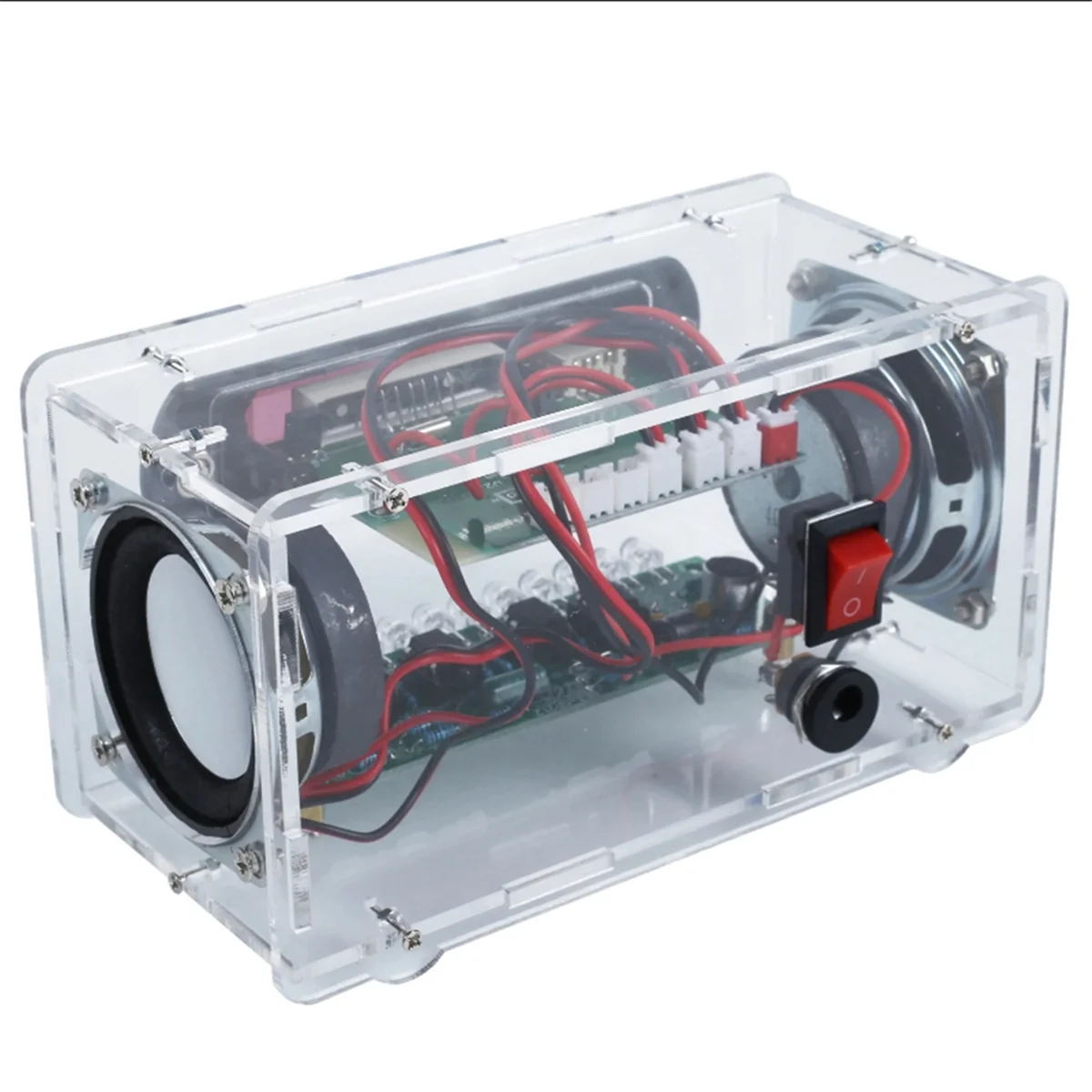 DIY Bluetooth Speaker Kit LED FM Radio USB Mini Home Sound Amplifier with Digital Display Soldering Project(Black)