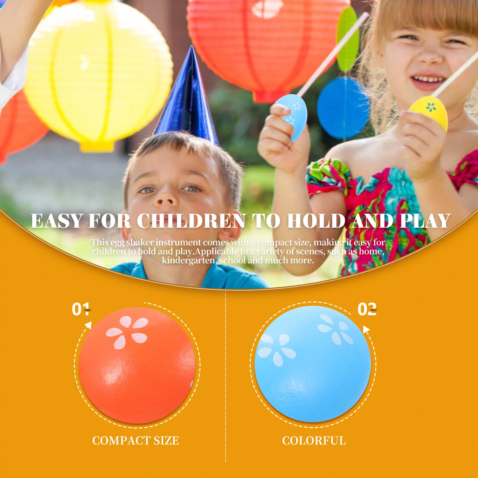 

6 Pcs Maracas Percussion Instrument for Egg Musical Set Instruments Wood Shaker Eggs