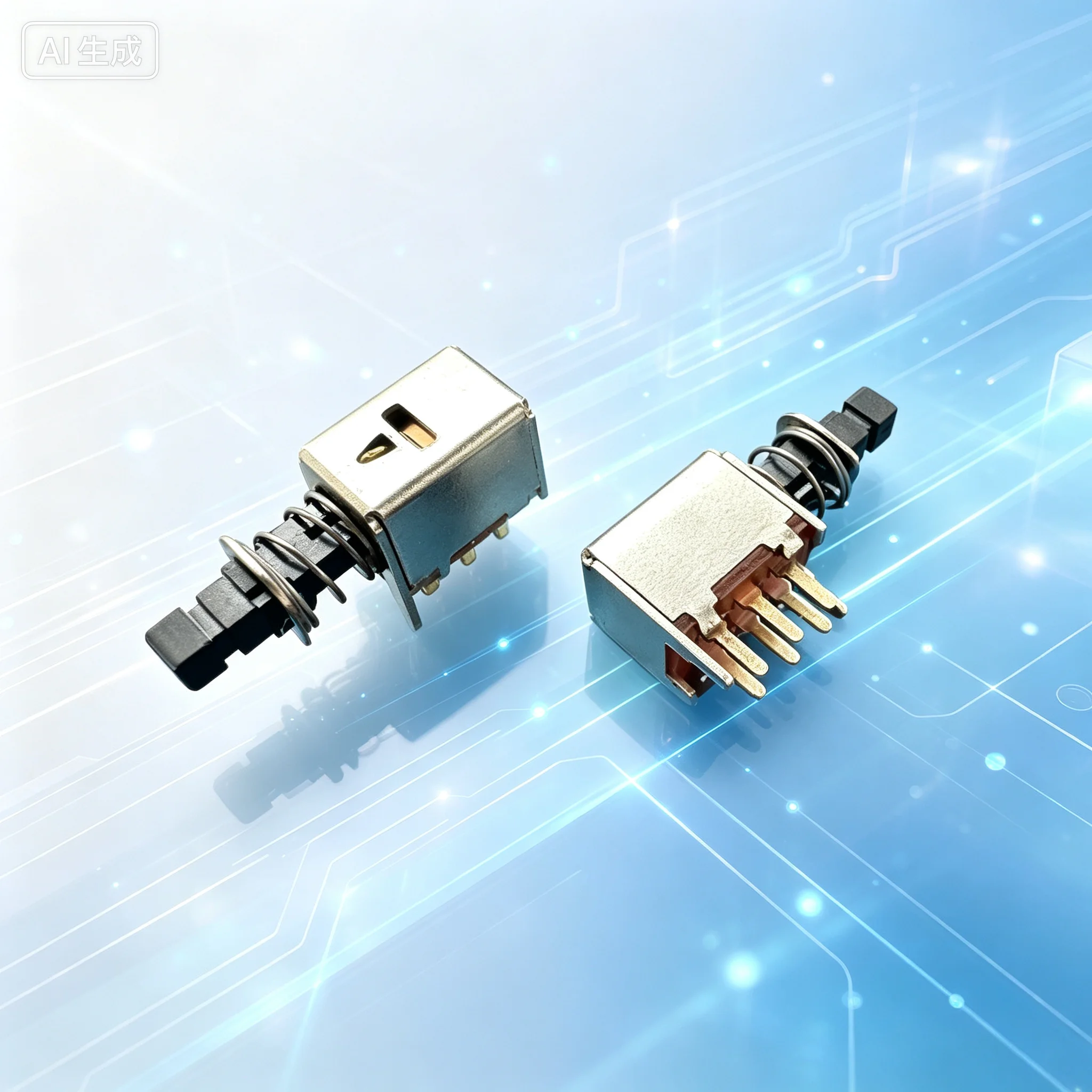 Horizontal Switch for A03 6 Pin Latching Button  50pcs