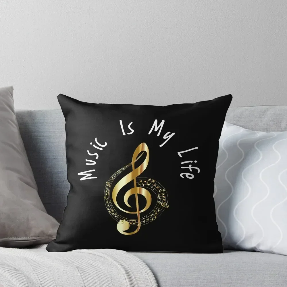 Musical Note Golden Treble Clef Throw Pillow Decorative Cover For Living Room Cushions For Children Pillow Cases pillow