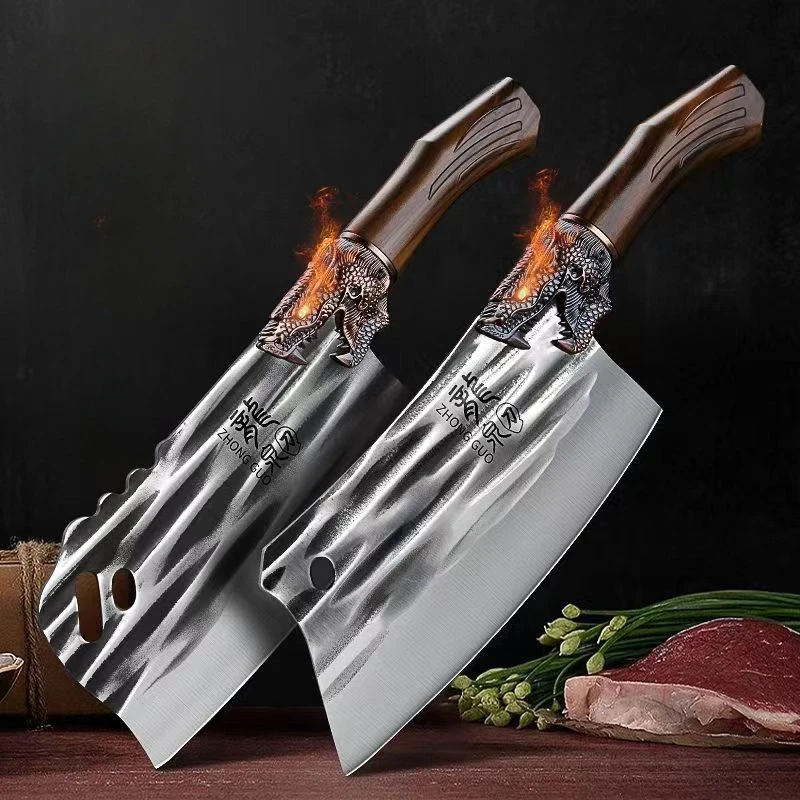 Longquan kitchen knife, household kitchen knife, chef specific slicing knife, stainless steel forged kitchen knife