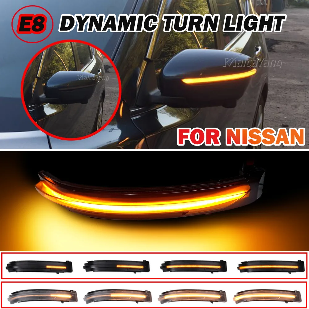 Für Nissan X-Trail T32 Rogue Qashqai J11 Murano Z52 Juke Navara Pathfinder LED Dynamischer Blinker Seitenspiegelanzeigeleuchte – Detail 14