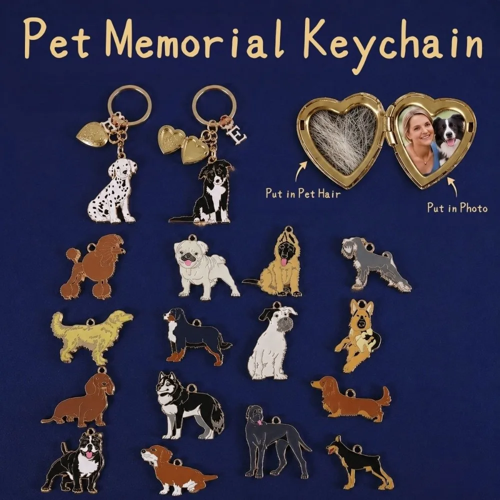Dalmatian Dog Cute Dogs Keychain Exquisite Fashion Puppy Photo Keychain Creative DIY Pet Hair Storage Pendant Hanging Accessory