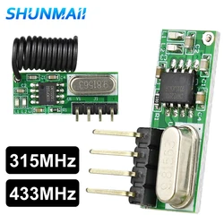 315MHz/433MHz DIY RF Wireless Module with Antenna Superheterodyne RF Receiver Module Remote Control Receiver for Arduino
