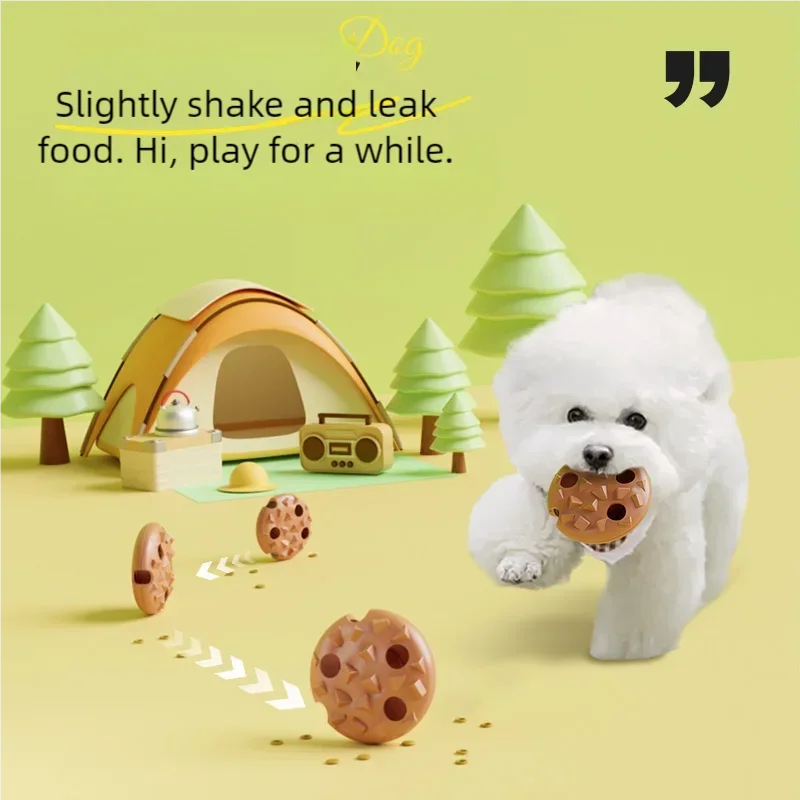 Soft Elastic Cookie Flying Disc Pet Treat Dispenser Toy With Built Bell Interactive Chew Puzzle Toy For Dog Cat Reduce Boredom
