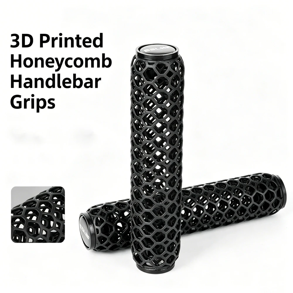 

Universal 3D Printed Honeycomb Bicycle Grips Ultralight Road Bicycle Handlebar Grip Shockproof Anti-slip MTB Handle Cover