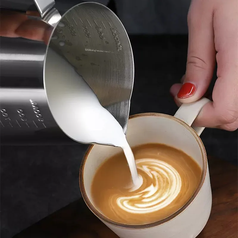 Coffee Milk Frothing Pitcher Jug 304 Stainless Steel Specialized Classic Coffee Maker  Latte Cappuccino Cream Steam Frother Cup