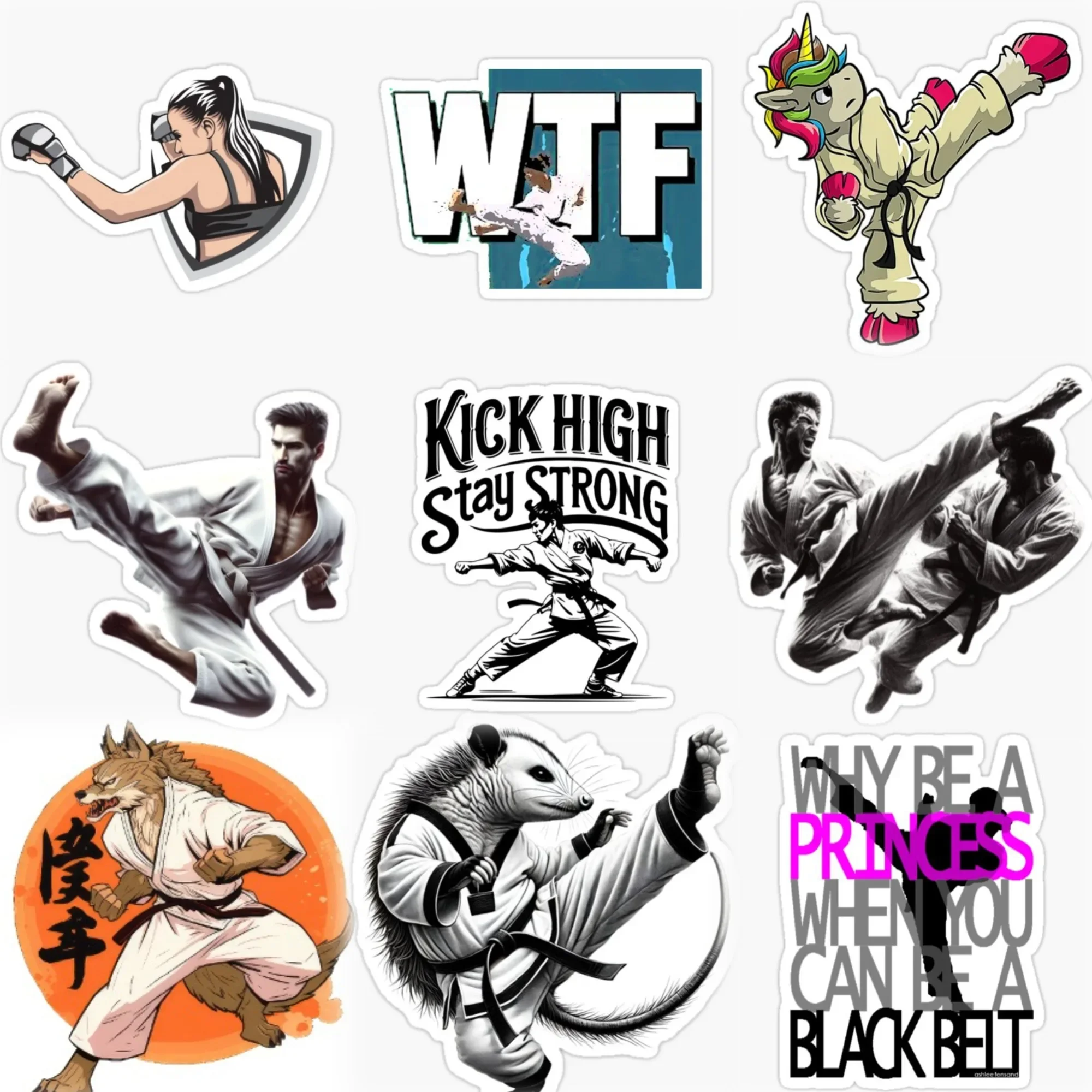 

TKD Taekwondo Combat Kicking Personalized Car Stickers Accessories Customizable Size Truck Bicycle Helmet Window Decal