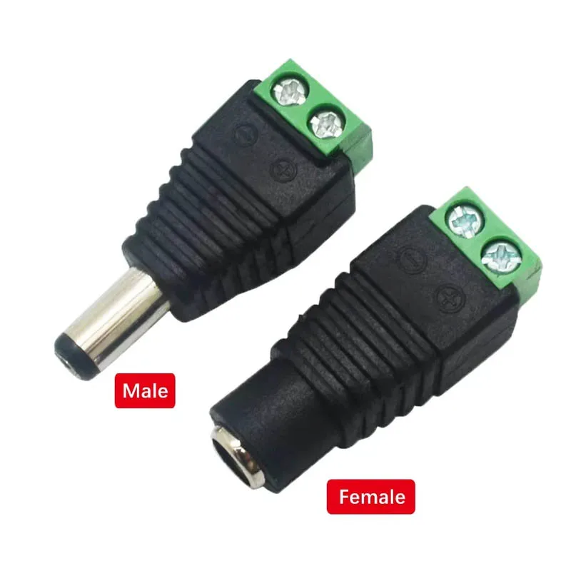 5pcs 12V DC Power Connector Plug Jack Male Female Socket Barrel 2.1mm X 5.5mm Adapter for CCTV Camera LED Strip Supply Terminal gallery 4