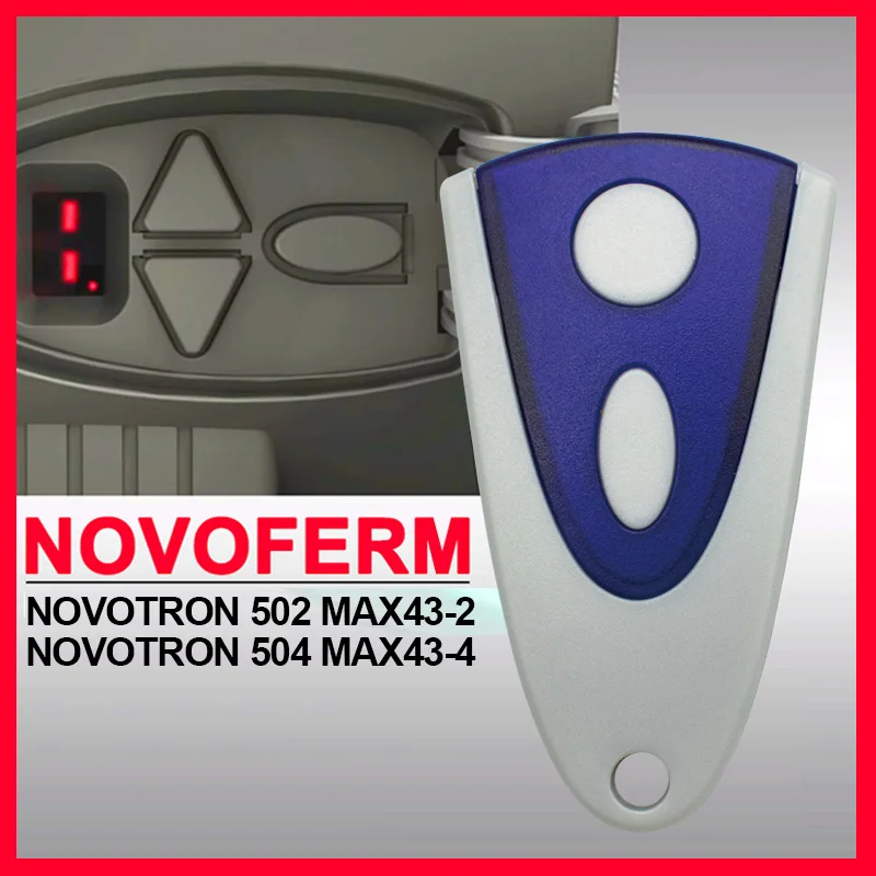 For NOVOFERM NOVOTRON 502 MAX43-2 504 MAX43-4 512 MIX 43-2 522 524 MTR43-2 MCHS43-2 MNHS433 Garage Door Remote Control 433.92MHz