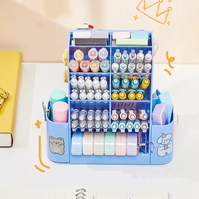 Creative Large Capacity Pen Holder Multifunctional Stationery Organizer Desk Organizer Memo With Checklist Board Student Storage