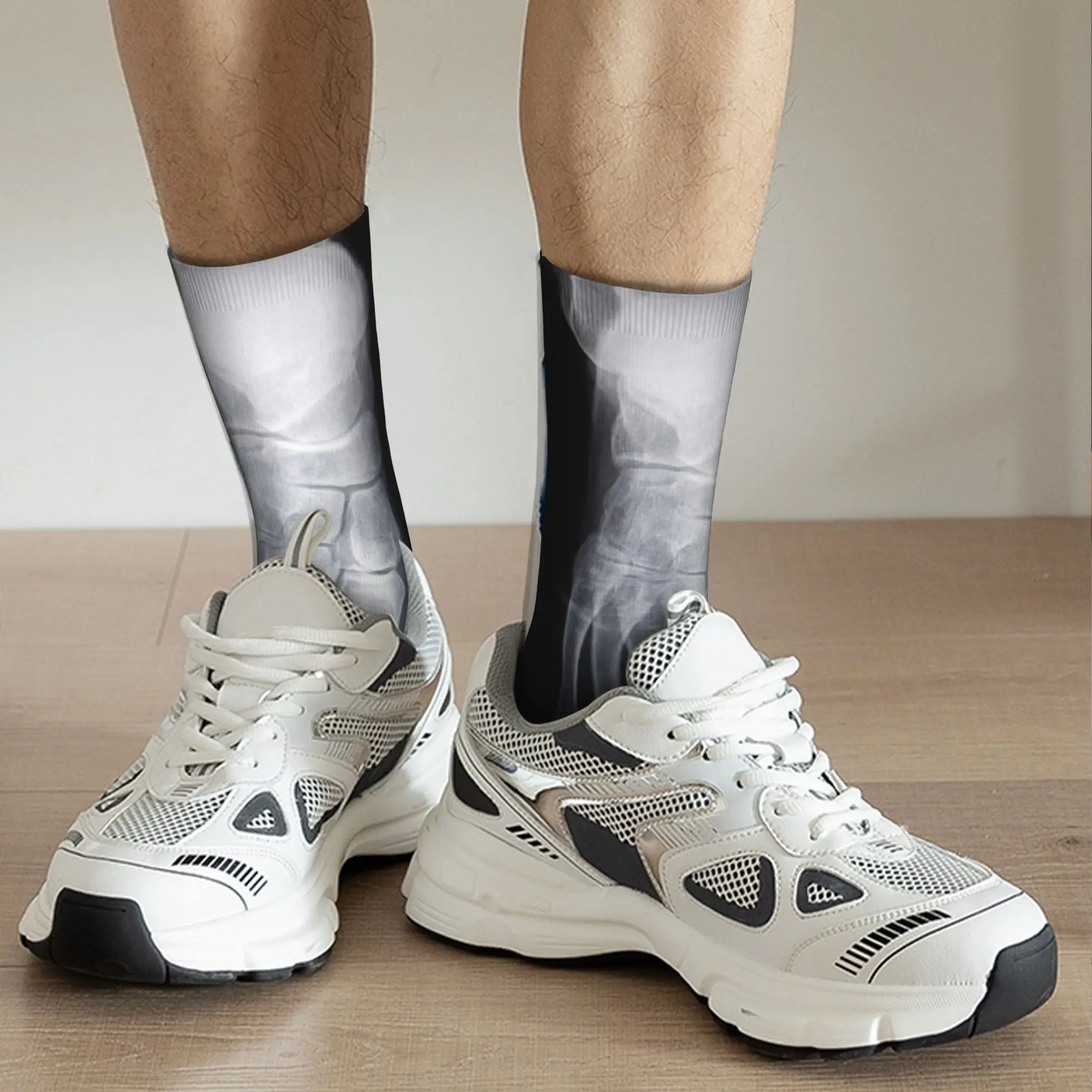 Funny X-ray Feet Printed for Man Crew Socks Unisex Kawaii  Spring Summer Autumn Winter Socks Women