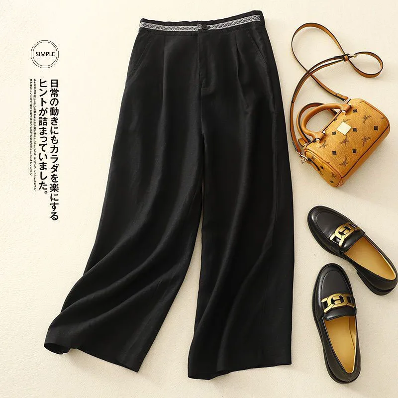 Summer Breathable Women Thin Casual Pants Korean Loose Quick-drying Sweatpants Female Elastic High Waist Ankle-Length Trousers