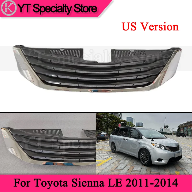 

Kamshing, американская версия, передний бампер, решетка радиатора, маска для Toyota Sienna LE 2011-2014, гоночные грили 53101-08100