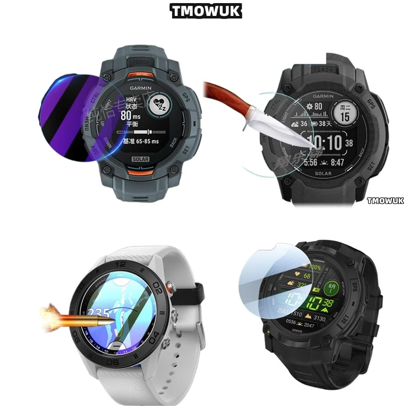 

For Garmin Instinct 2 2X 3 3E Crossover 40 45 50 Mm - 9H Hardness Gorilla Glass - Ultra Thin, Shockproof, Responsive Touch