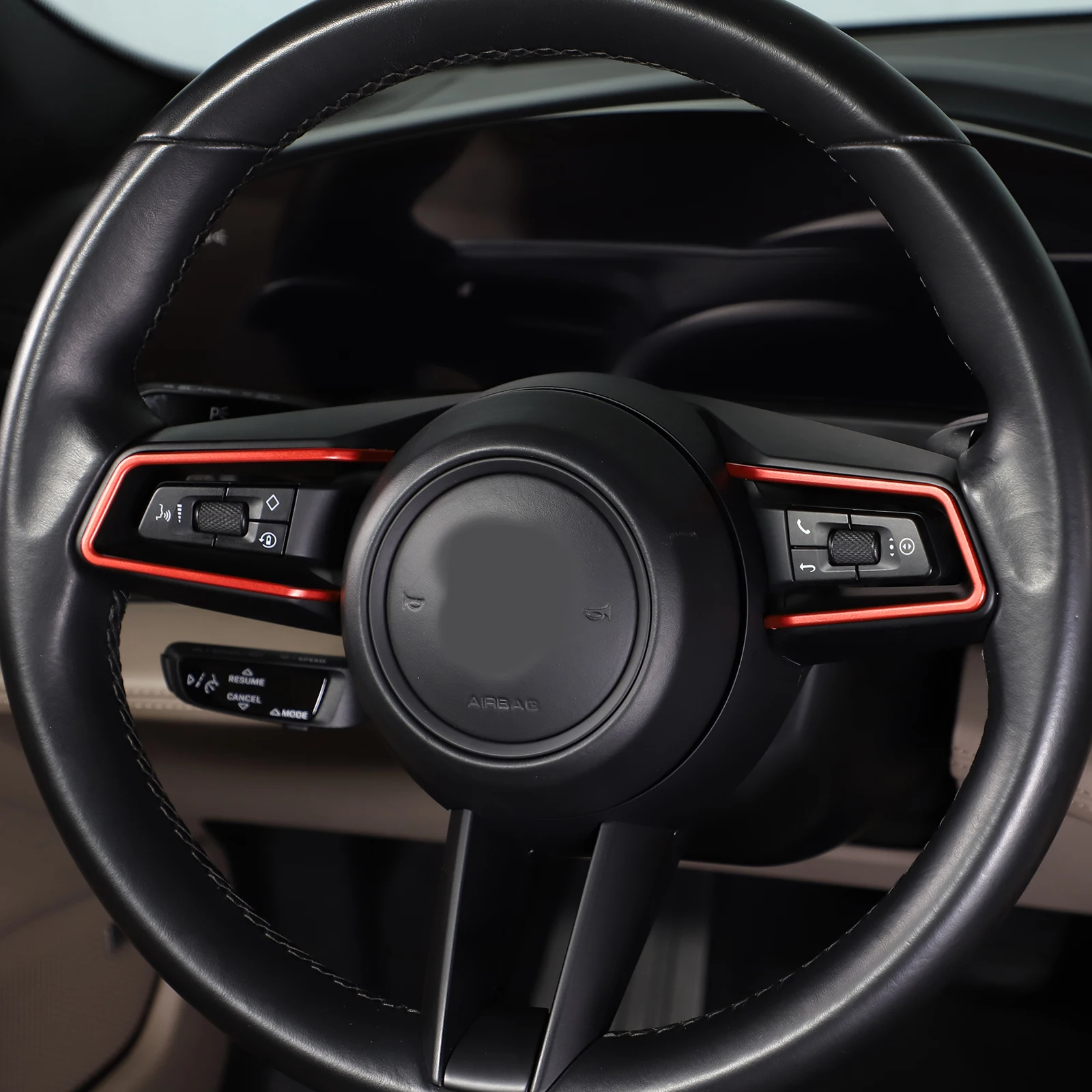 Aluminum Alloy For Porsche Taycan 911 2019-2022 For Macan 2022 Car Steering Wheel Button Frame Trim Sticker Car Accessories