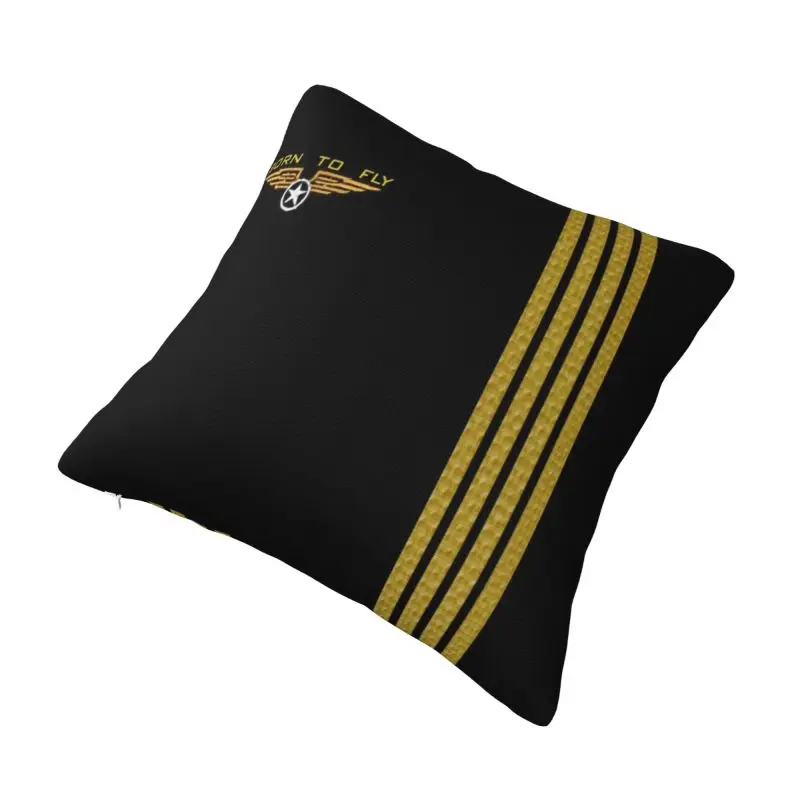 Custom Born To Fly Flight Pilot Throw Pillow Case Flying Aviation Aviator Nordic Cushion Cover Car Pillowcase