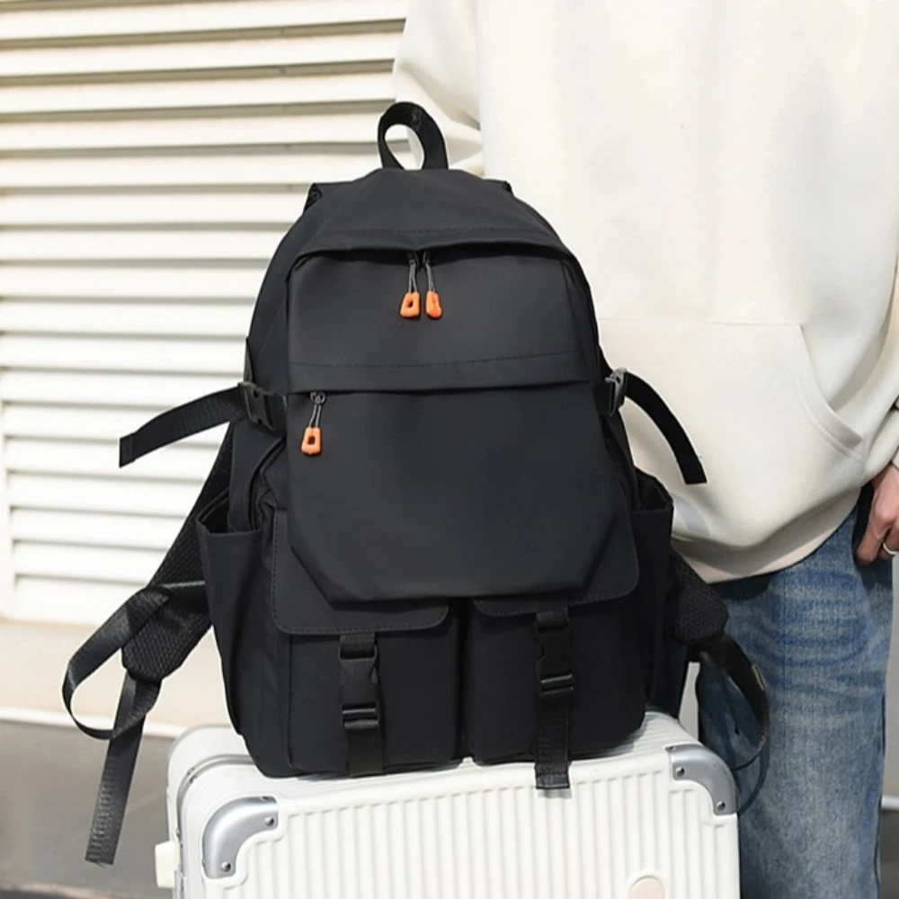 Duże męskie plecaki o dużej pojemności, wodoodporne, odporne na zużycie, torby szkolne dla uczniów, streetwearowe plecaki podróżne z wieloma kieszeniami.