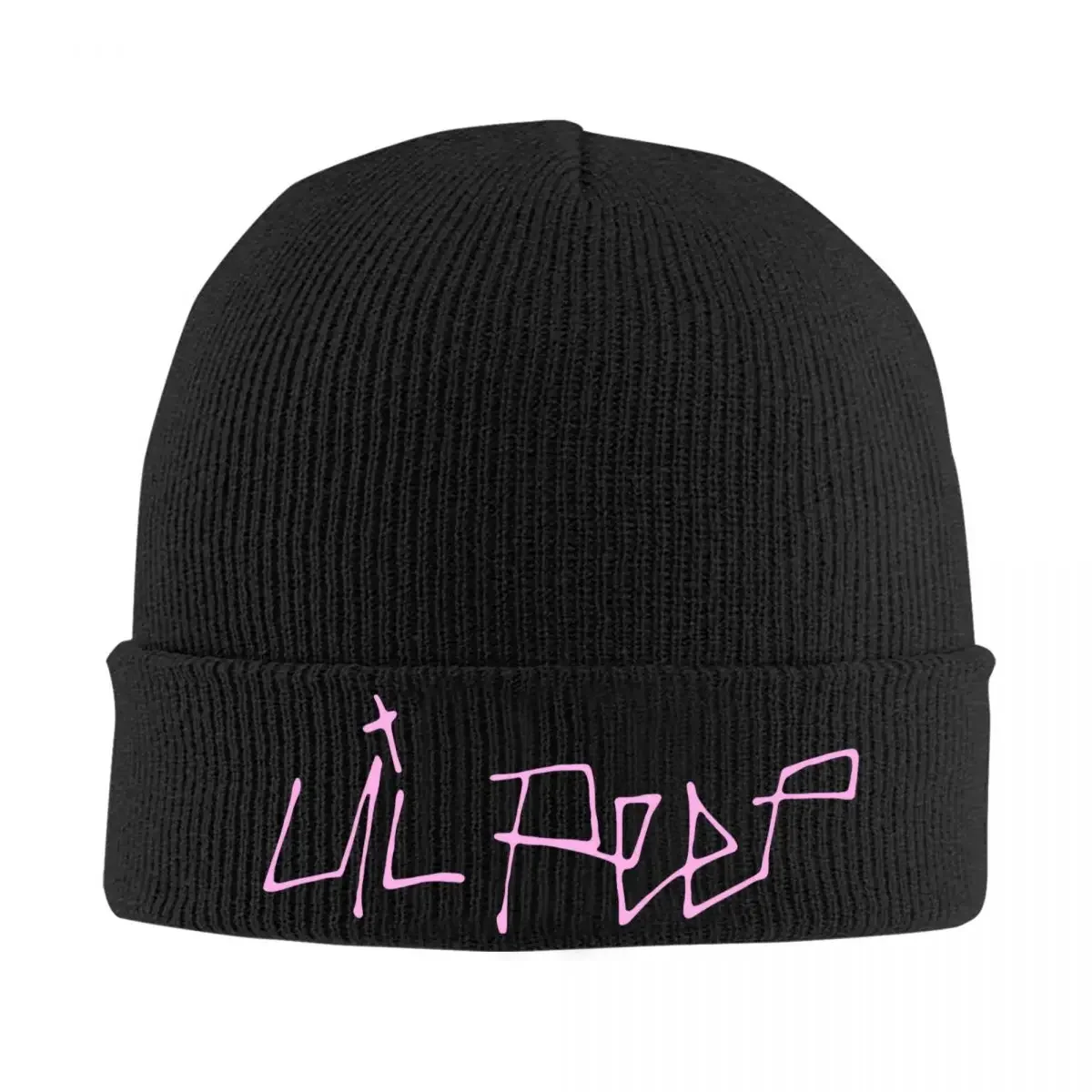 Lil Peep Beanie Hats American Rapper Bonnet Hats Unisex Adult Retro Hippie Knitted Hat Winter Graphic Thermal Elastic Caps