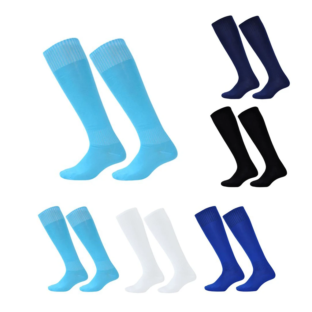 Children Boys Long Socks Sweat Absorb Over-knee Cotton Polyester Thin Football Socks Free Size