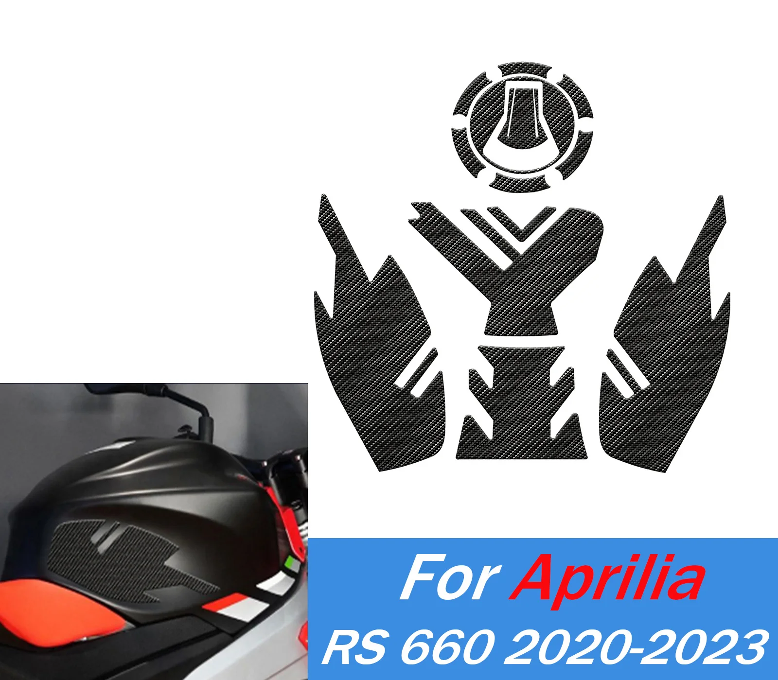 

RS660 Anti Slip Fuel Tank Stickers Scratch Resistant Stickers For Aprilia RS 660 2020- 2021 Motorcycle Gas Cap Oil Protect Pad